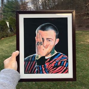 8.5x11” framed Mac Miller print of my painting